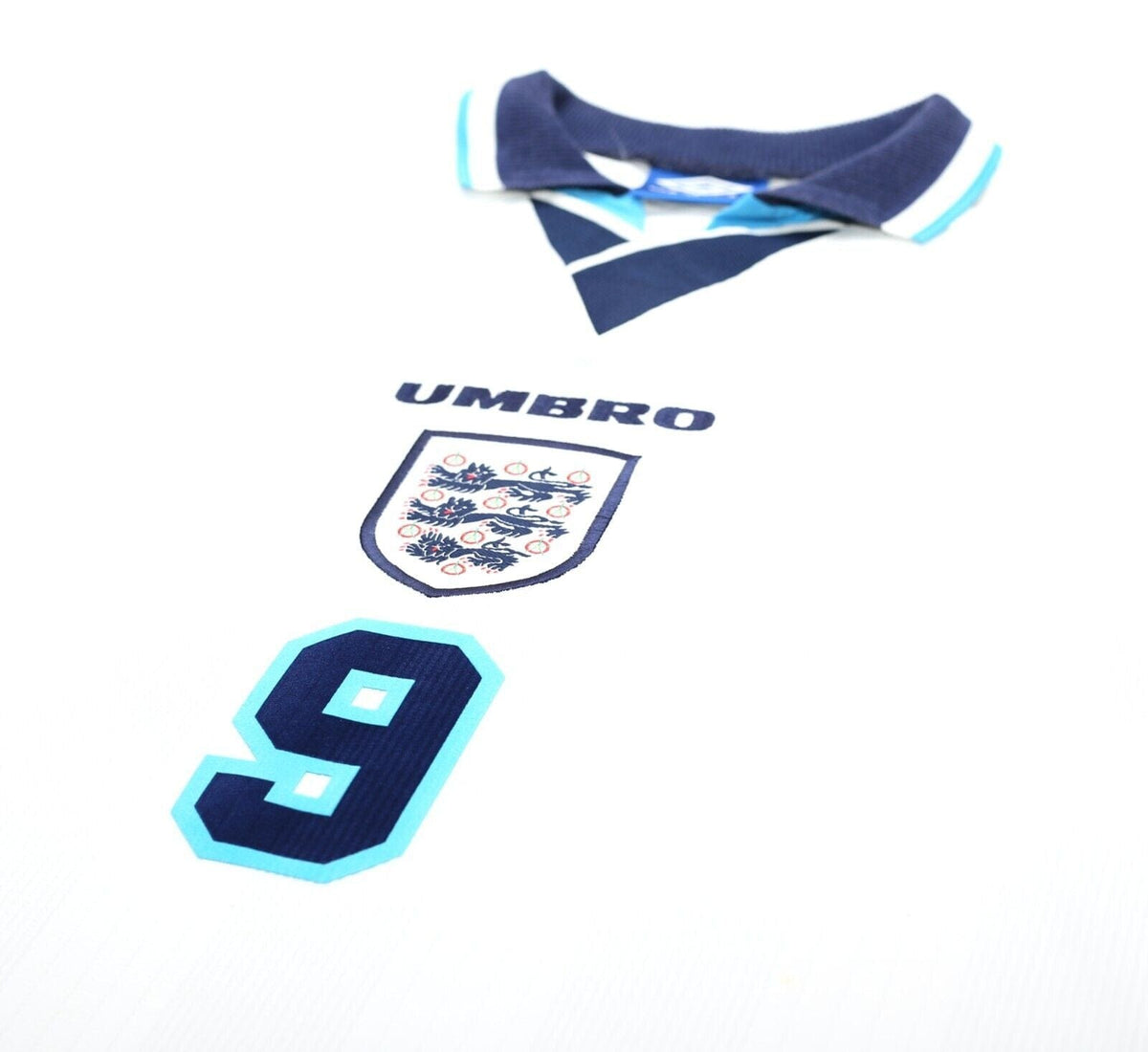 1995/97 SHEARER #9 England Vintage Umbro Home Football Shirt (XL) Euro 96