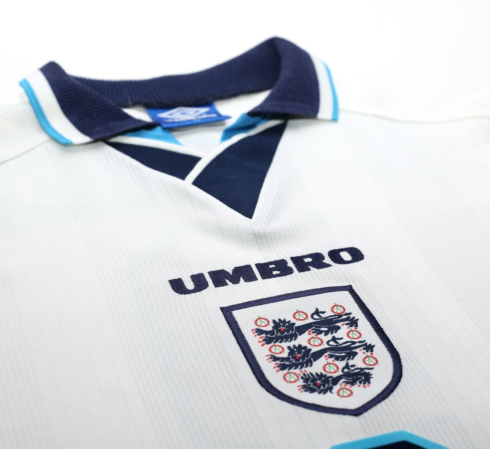 1995/97 SHEARER #9 England Vintage Umbro Home Football Shirt (XL) Euro 96