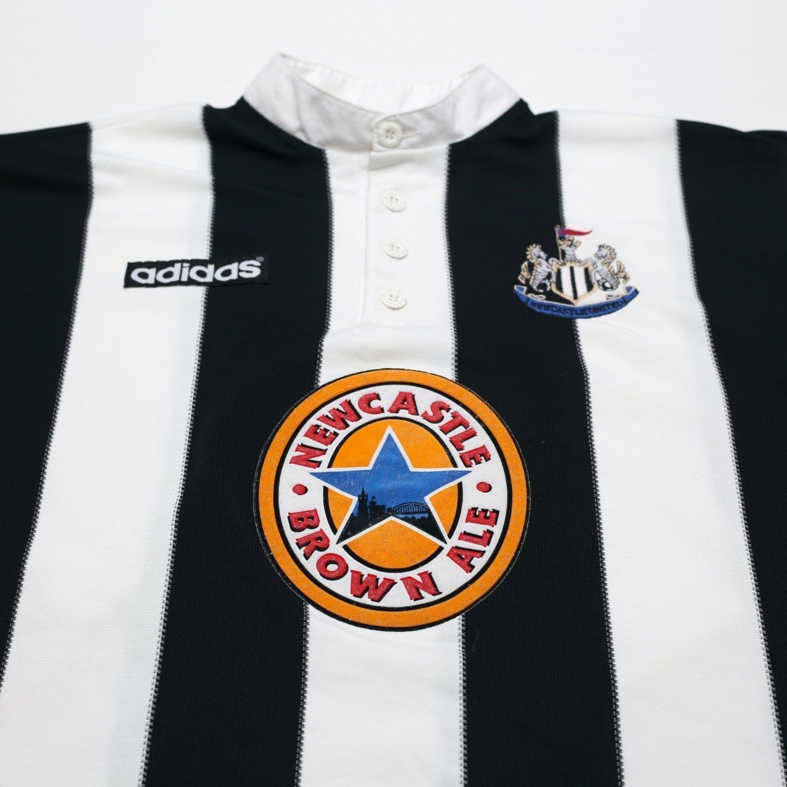 1995/97 Shearer #9 Newcastle United Vintage adidas Football Shirt (M)