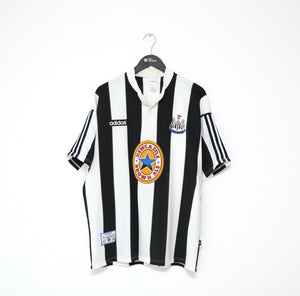 1995/97 SHEARER #9 Newcastle United Vintage adidas Home Football Shirt (XXL)