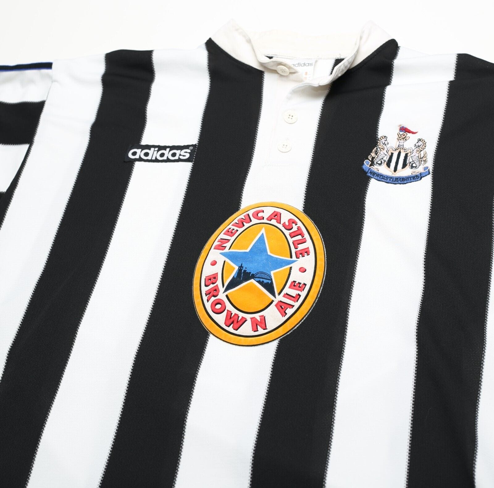 1995/97 SHEARER #9 Newcastle United Vintage adidas Home Football Shirt (XXL)