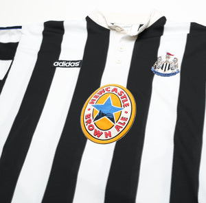 1995/97 SHEARER #9 Newcastle United Vintage adidas Home Football Shirt (XXL)