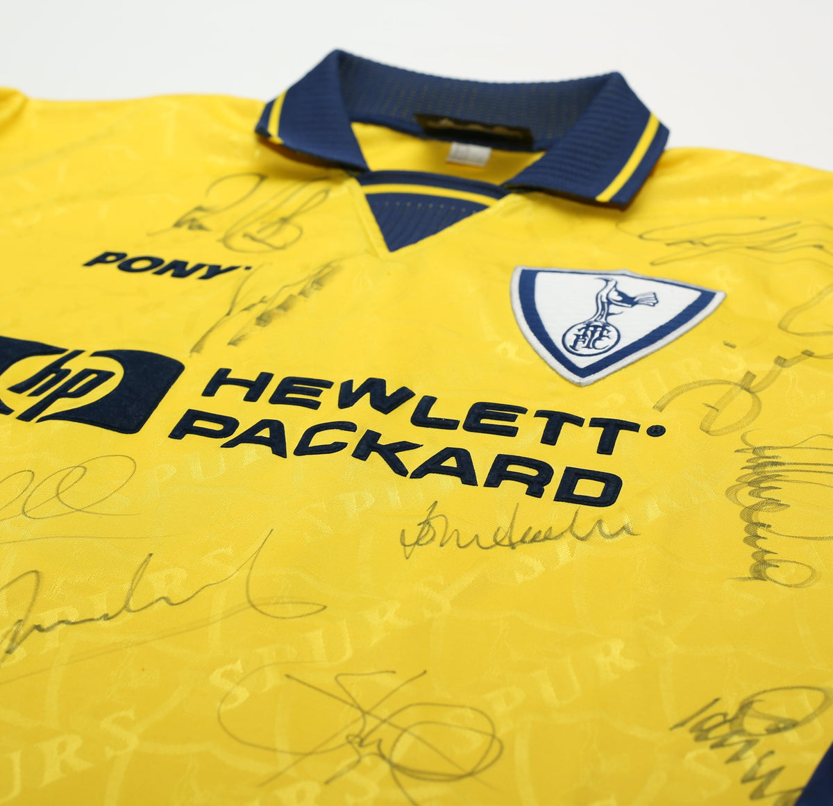 1995/97 SHERINGHAM #10 Tottenham Hotspur Vintage PONY Long Sleeve Third Football Shirt (L)