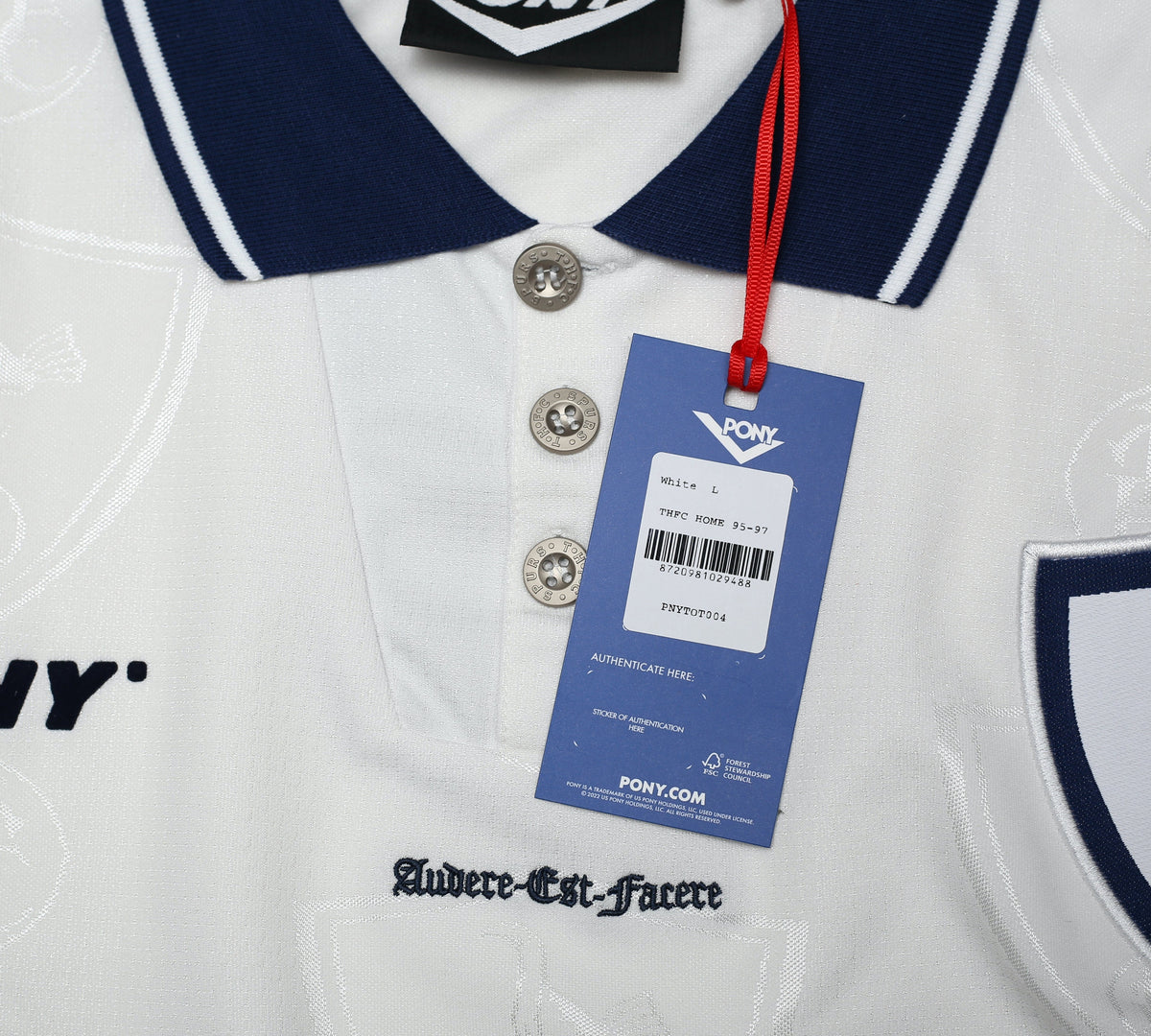 1995/97 TOTTENHAM HOTSPUR Retro PONY Home Football Shirt