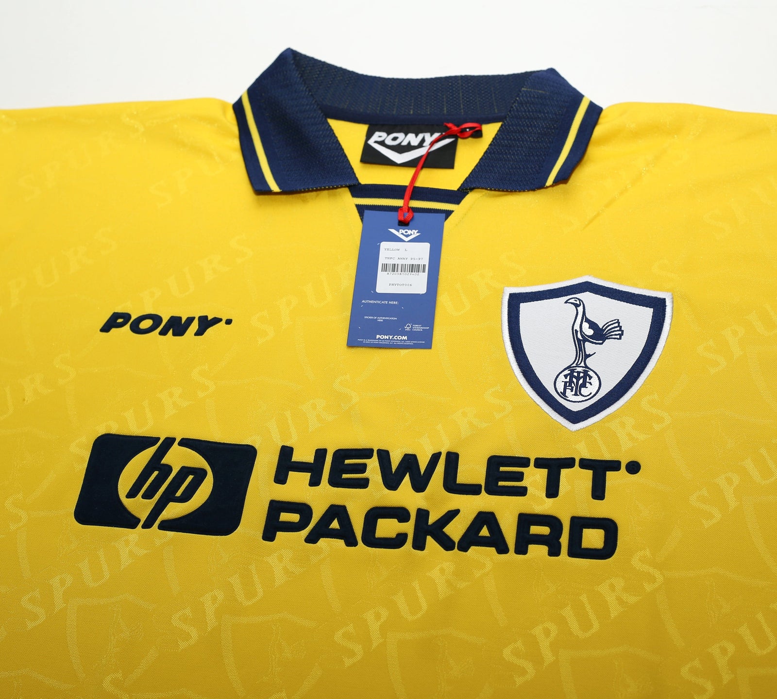 1995/97 TOTTENHAM HOTSPUR Retro PONY Reissue Away Football Shirt