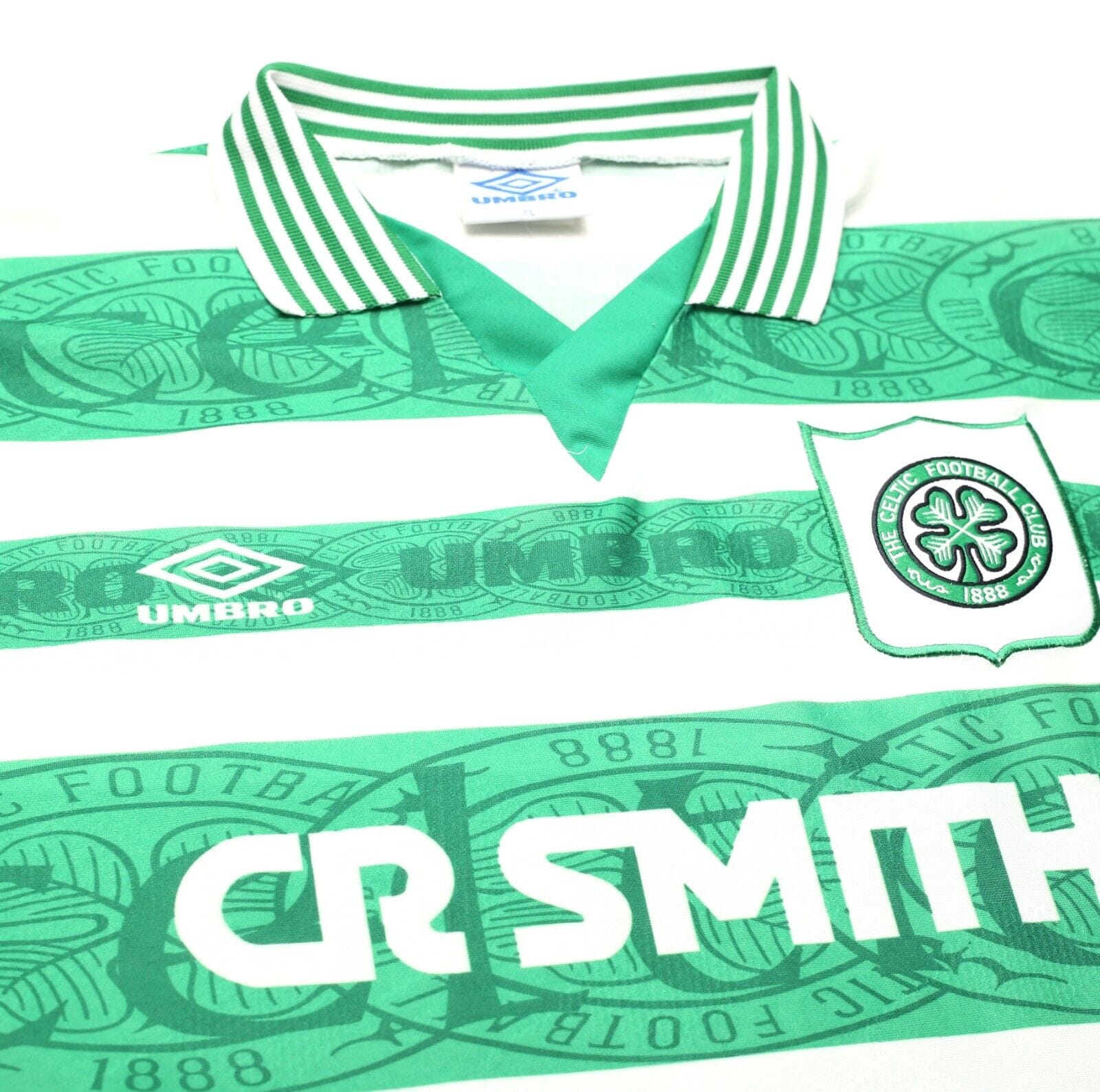 1995/97 VAN HOOIJDONK #9 Celtic Vintage Umbro Home Football Shirt (XL) HOLLAND