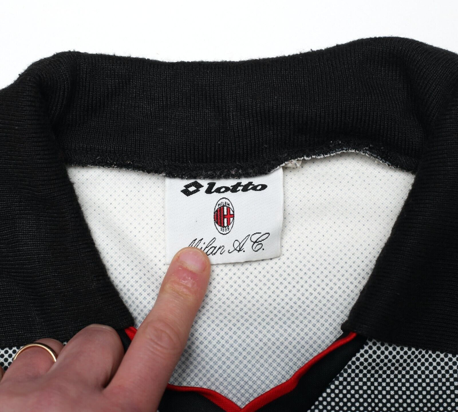 1996/97 AC MILAN Vintage Lotto Football Training Shirt (L)