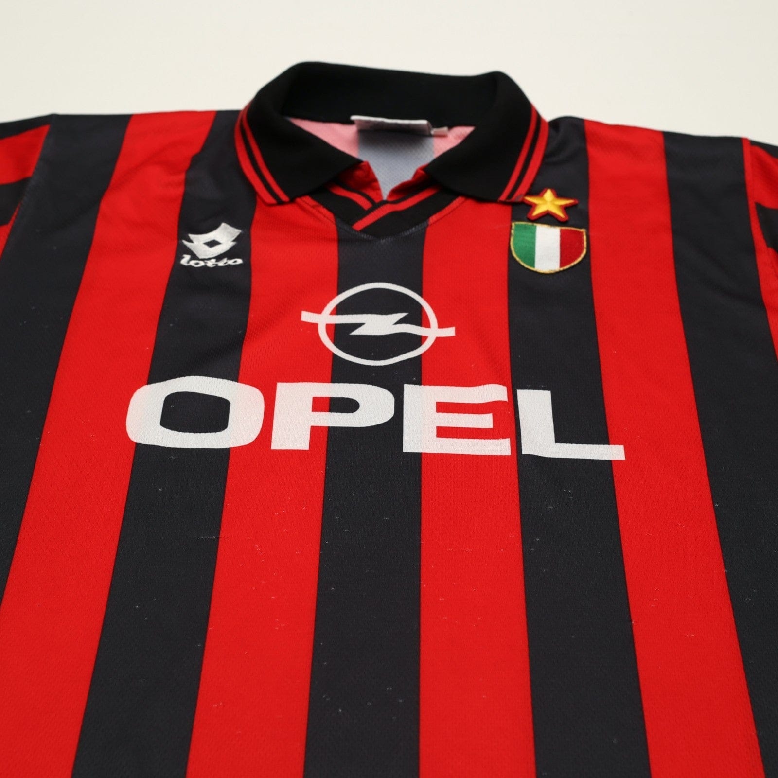 1996/97 AC Milan Vintage Lotto Home Football Shirt (L)