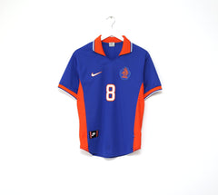 1996/97 BERGKAMP #8 Holland Vintage Nike Away Football Shirt (S