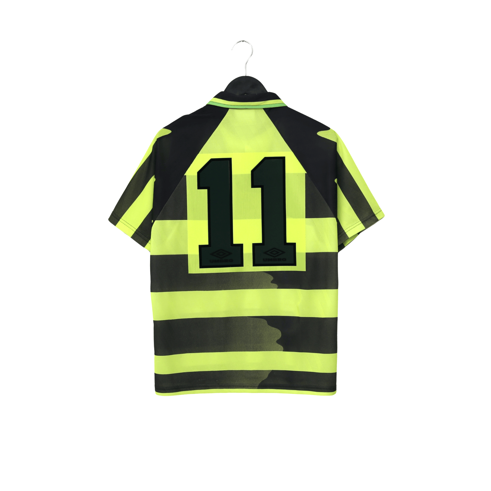 1996/97 Cadete #11 Celtic Vintage Umbro Away Football Shirt (M)