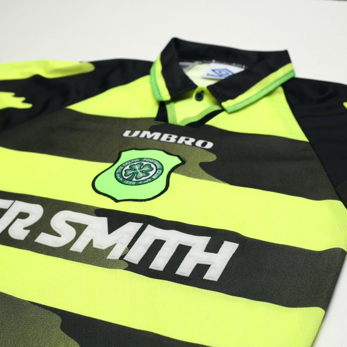 1996/97 Cadete #11 Celtic Vintage Umbro Away Football Shirt (M)
