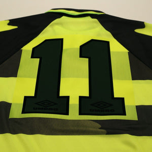 1996/97 Cadete #11 Celtic Vintage Umbro Away Football Shirt (M)