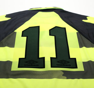 1996/97 CADETTE #11 Celtic Vintage Umbro Away Football Shirt (L)