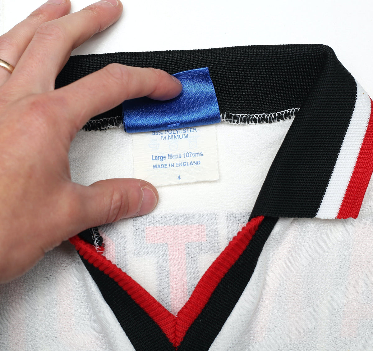 1996/97 CANTONA #7 Manchester United Vintage Umbro Away Football Shirt (L)