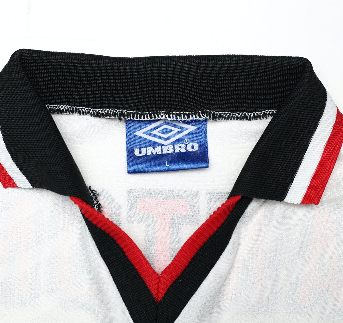 1996/97 CANTONA #7 Manchester United Vintage Umbro Away Football Shirt (L)