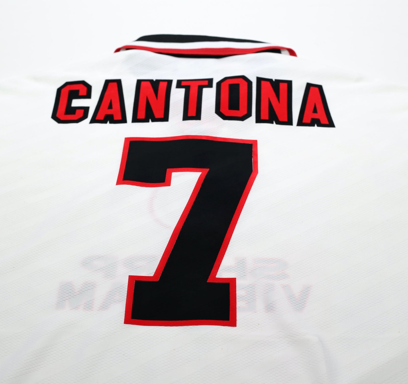 1996/97 CANTONA #7 Manchester United Vintage Umbro Away Football Shirt (L)