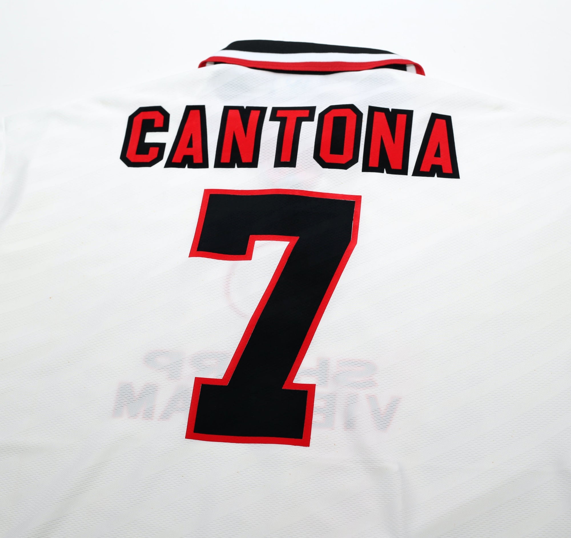 1996/97 CANTONA #7 Manchester United Vintage Umbro Away Football Shirt (L)