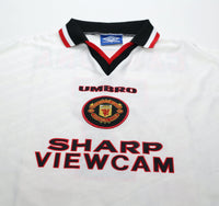 1996/97 CANTONA #7 Manchester United Vintage Umbro Away Football Shirt (L)