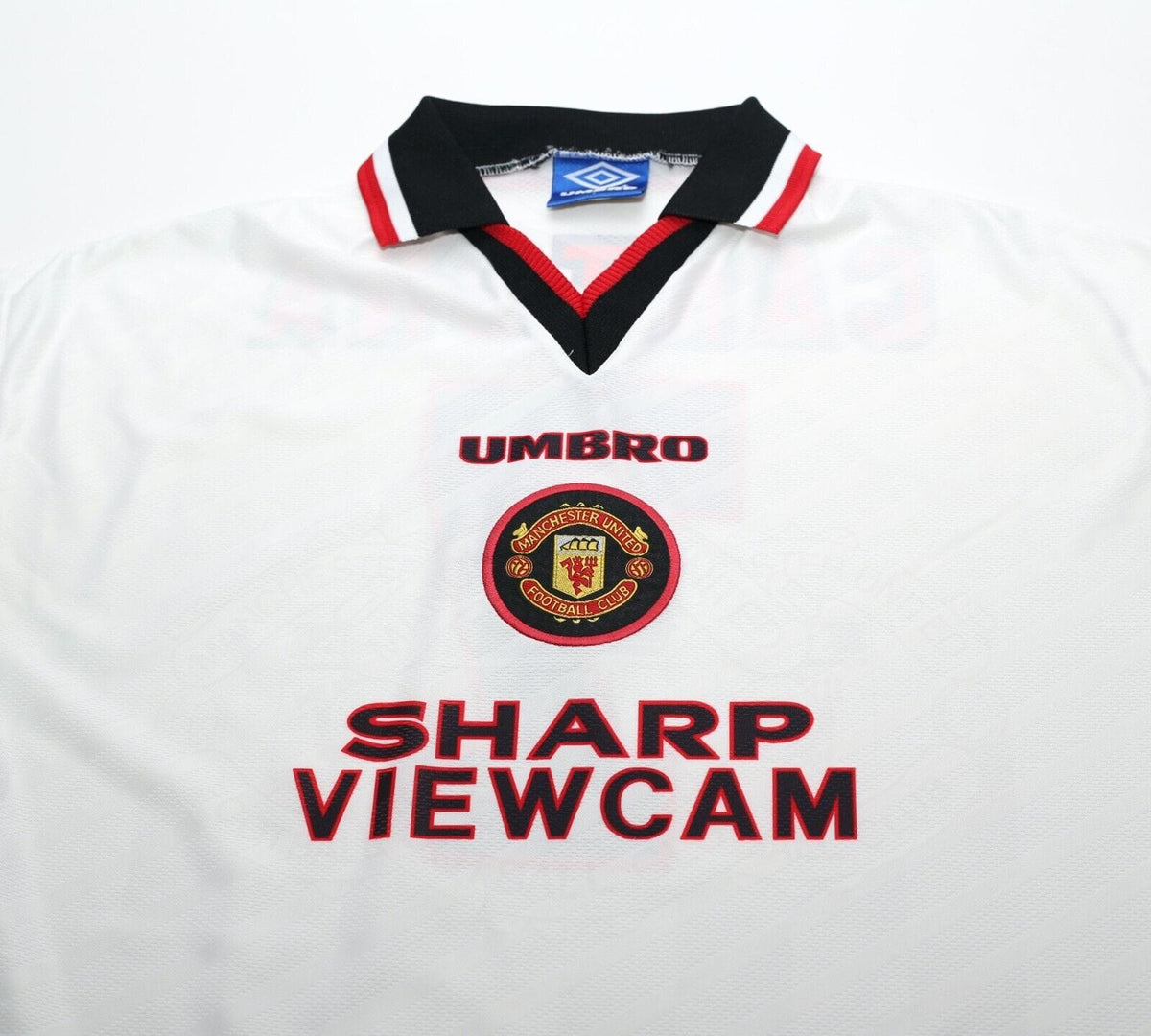 1996/97 CANTONA #7 Manchester United Vintage Umbro Away Football Shirt (L)