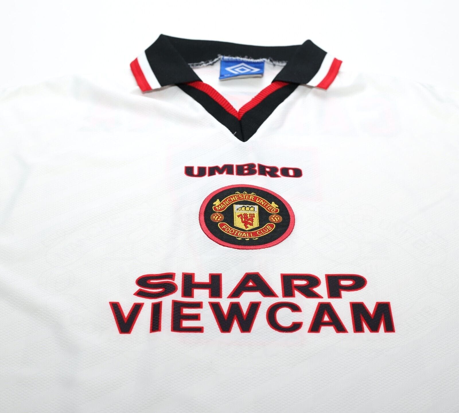 1996/97 CANTONA #7 Manchester United Vintage Umbro Away Football Shirt (L)