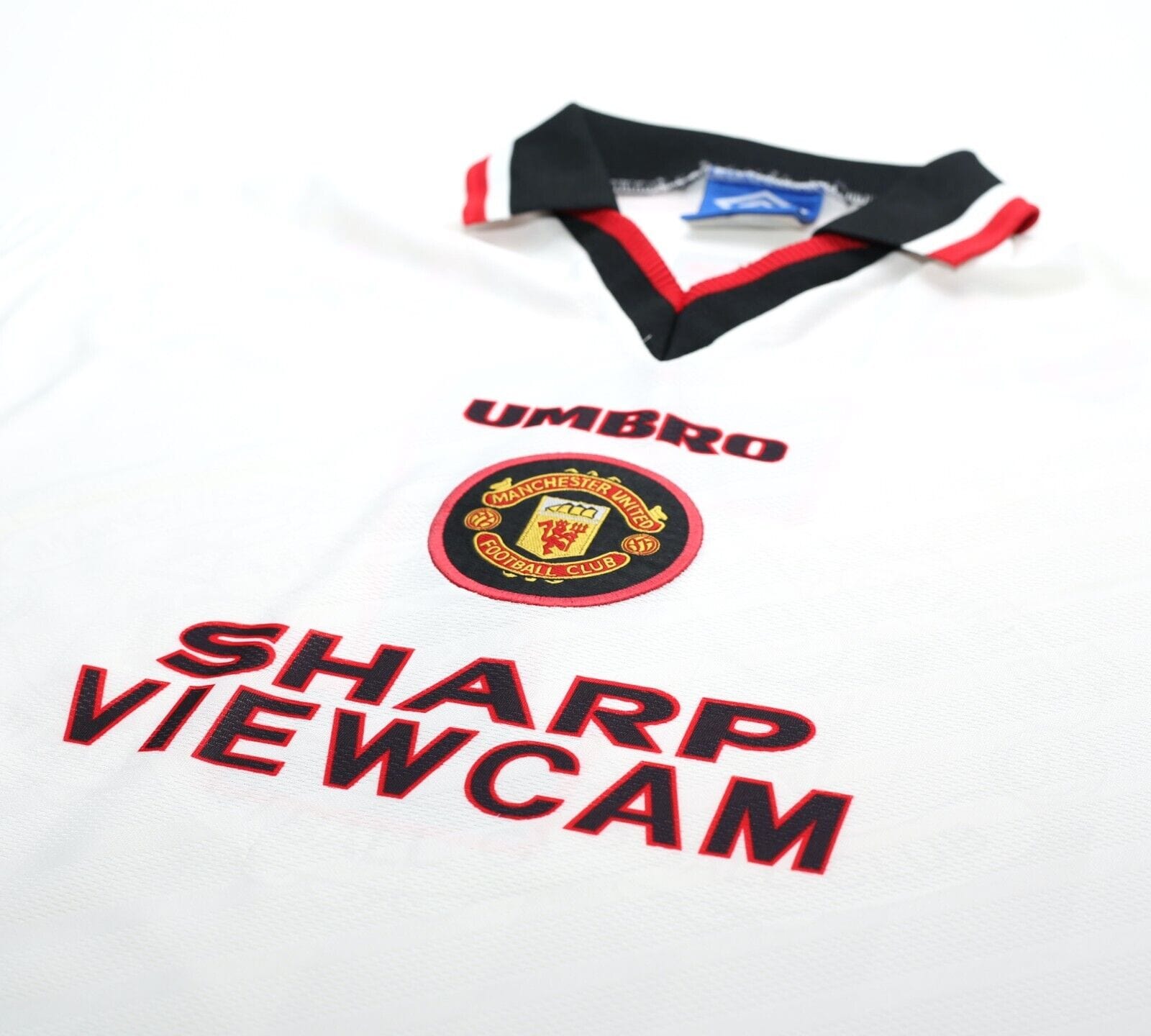 1996/97 CANTONA #7 Manchester United Vintage Umbro Away Football Shirt (L)