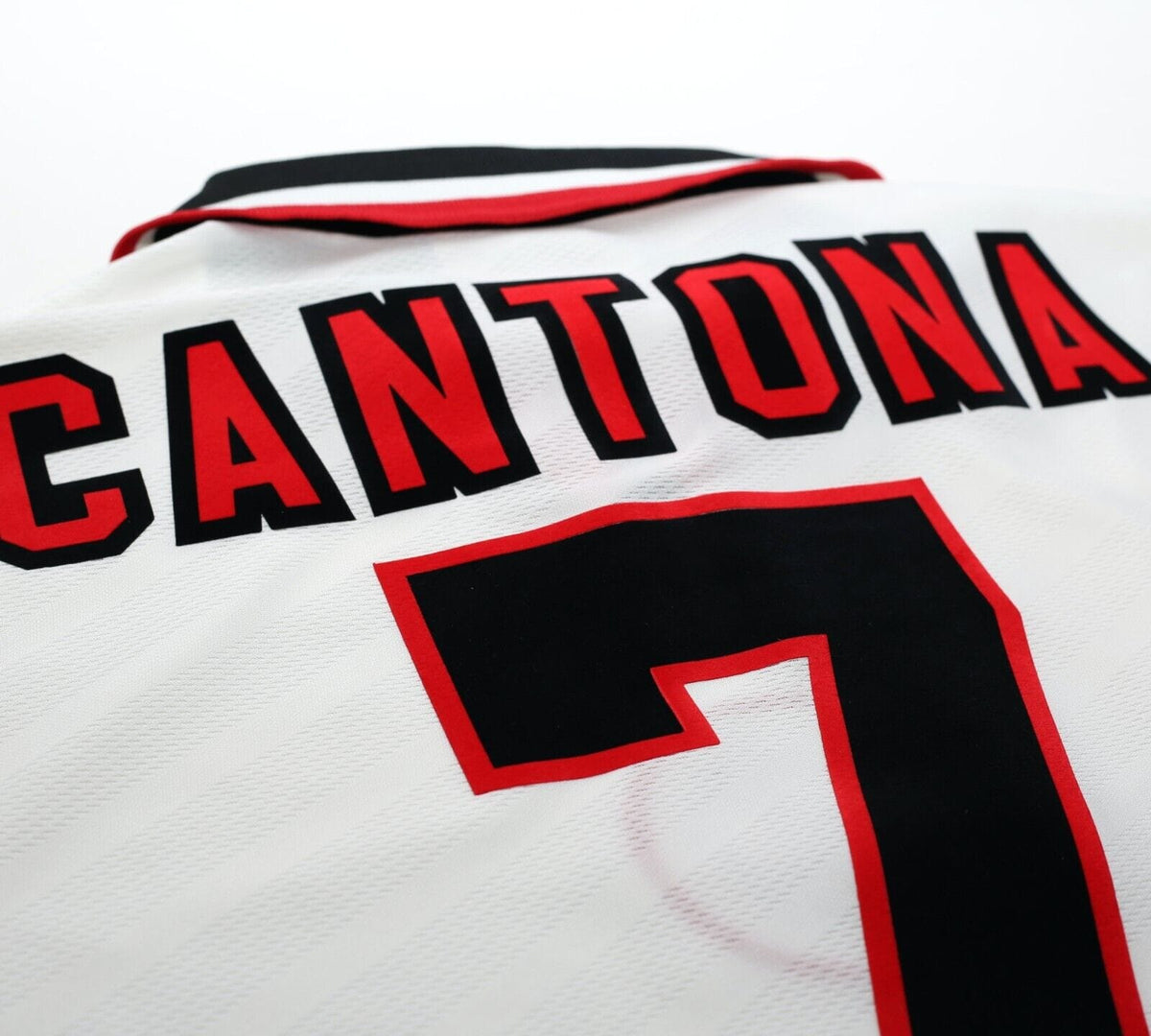 1996/97 CANTONA #7 Manchester United Vintage Umbro Away Football Shirt (L)