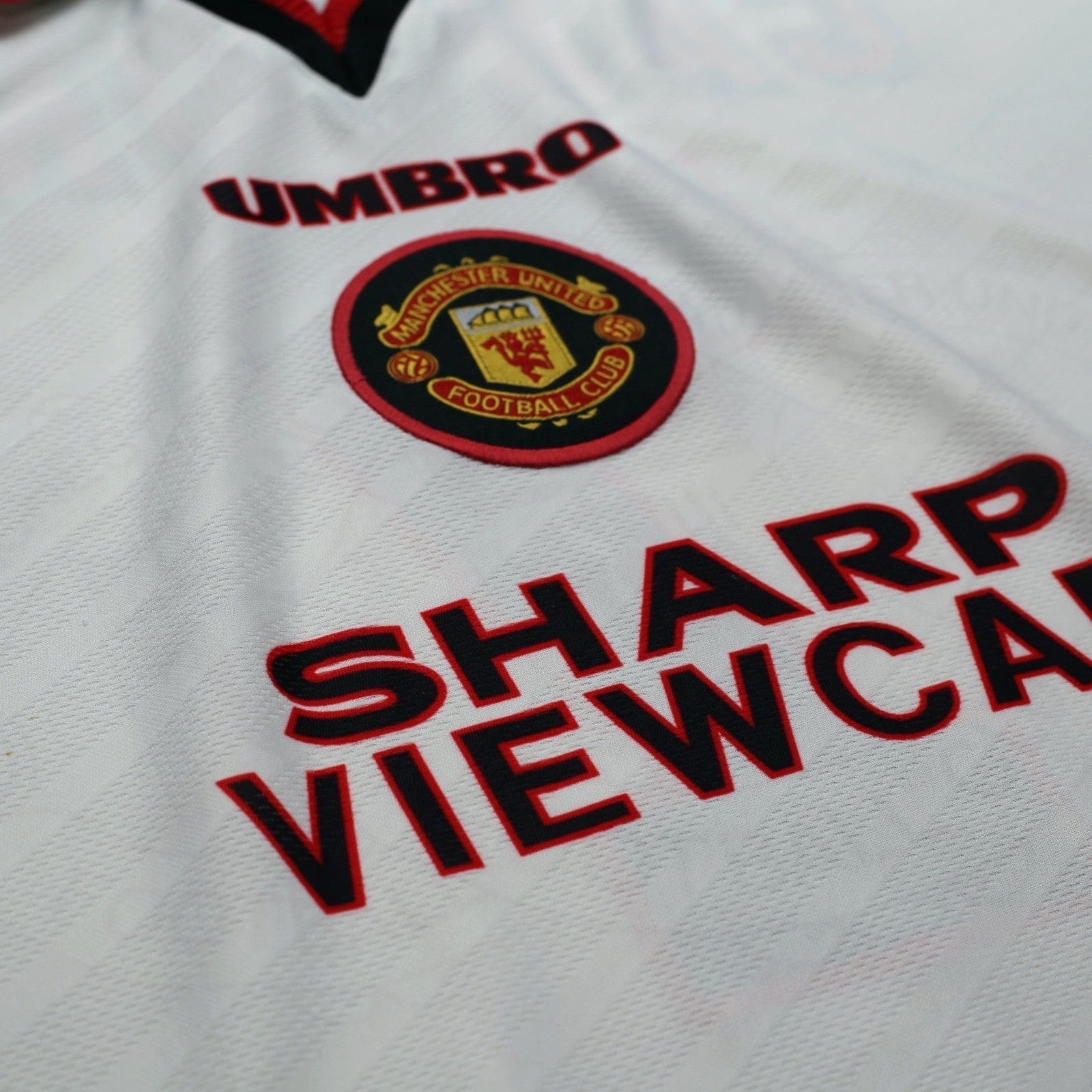 1996/97 Cantona #7 Manchester United Vintage Umbro Away Football Shirt (XL)