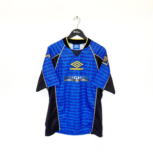 1996/97 CANTONA Vintage Umbro Training Football Shirt (L) MANCHESTER UNITED