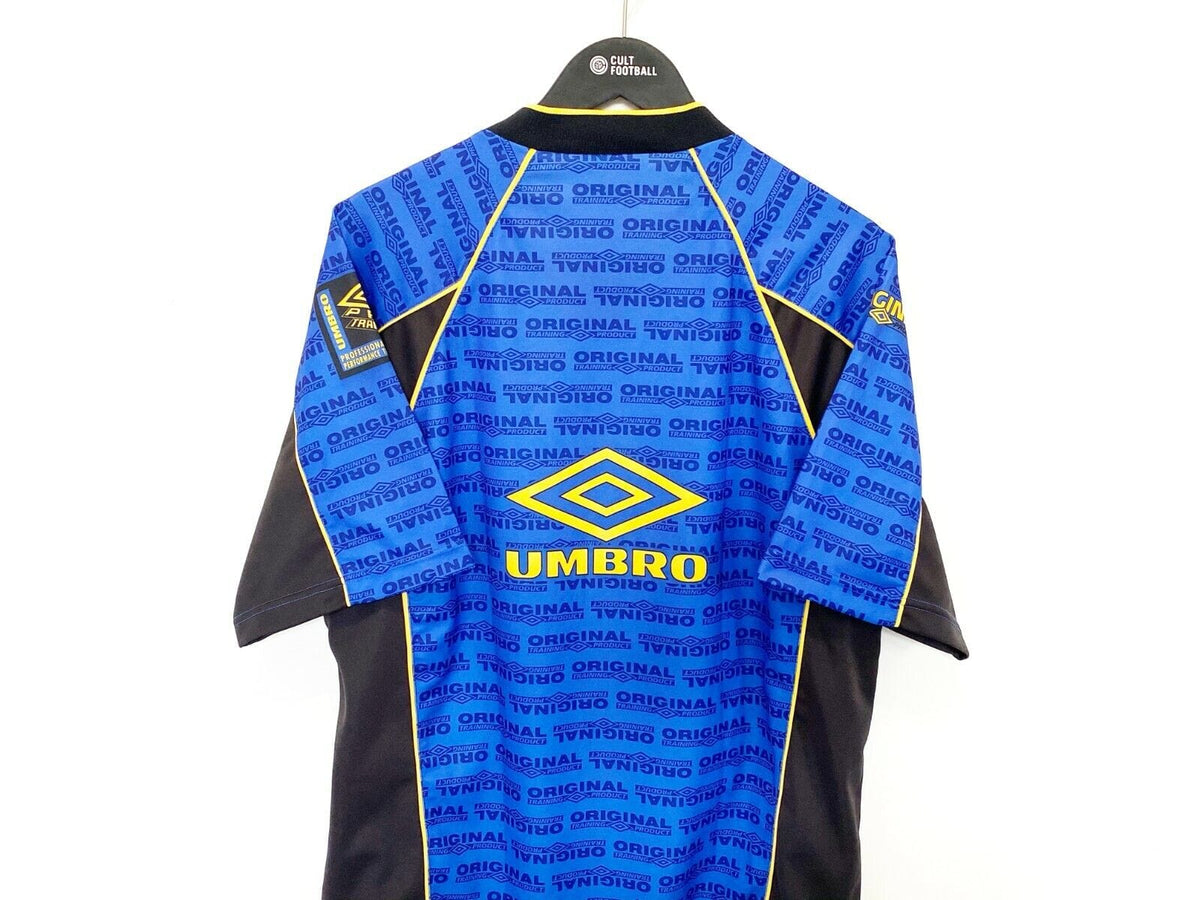 1996/97 CANTONA Vintage Umbro Training Football Shirt (L) MANCHESTER UNITED