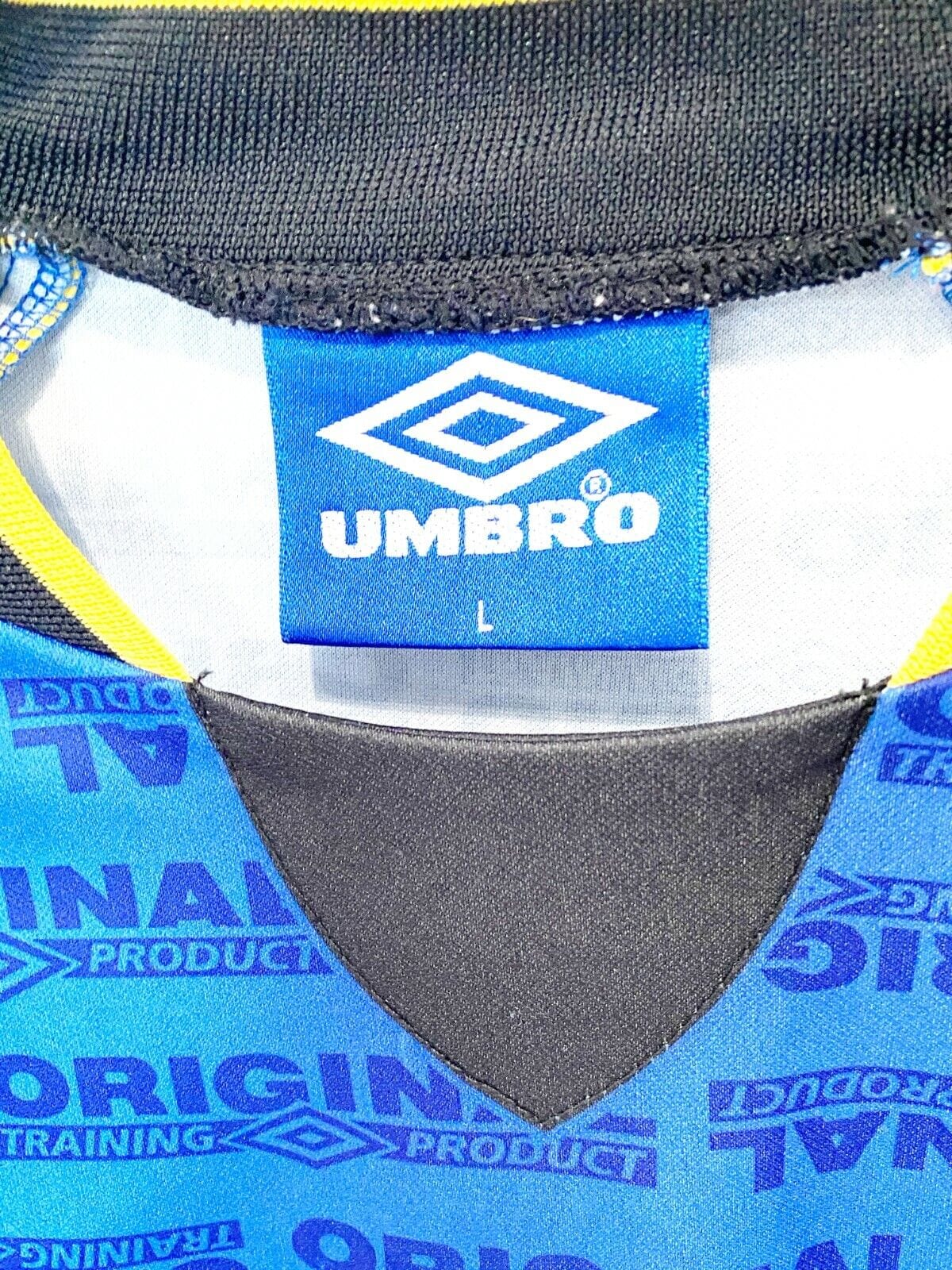 1996/97 CANTONA Vintage Umbro Training Football Shirt (L) MANCHESTER UNITED