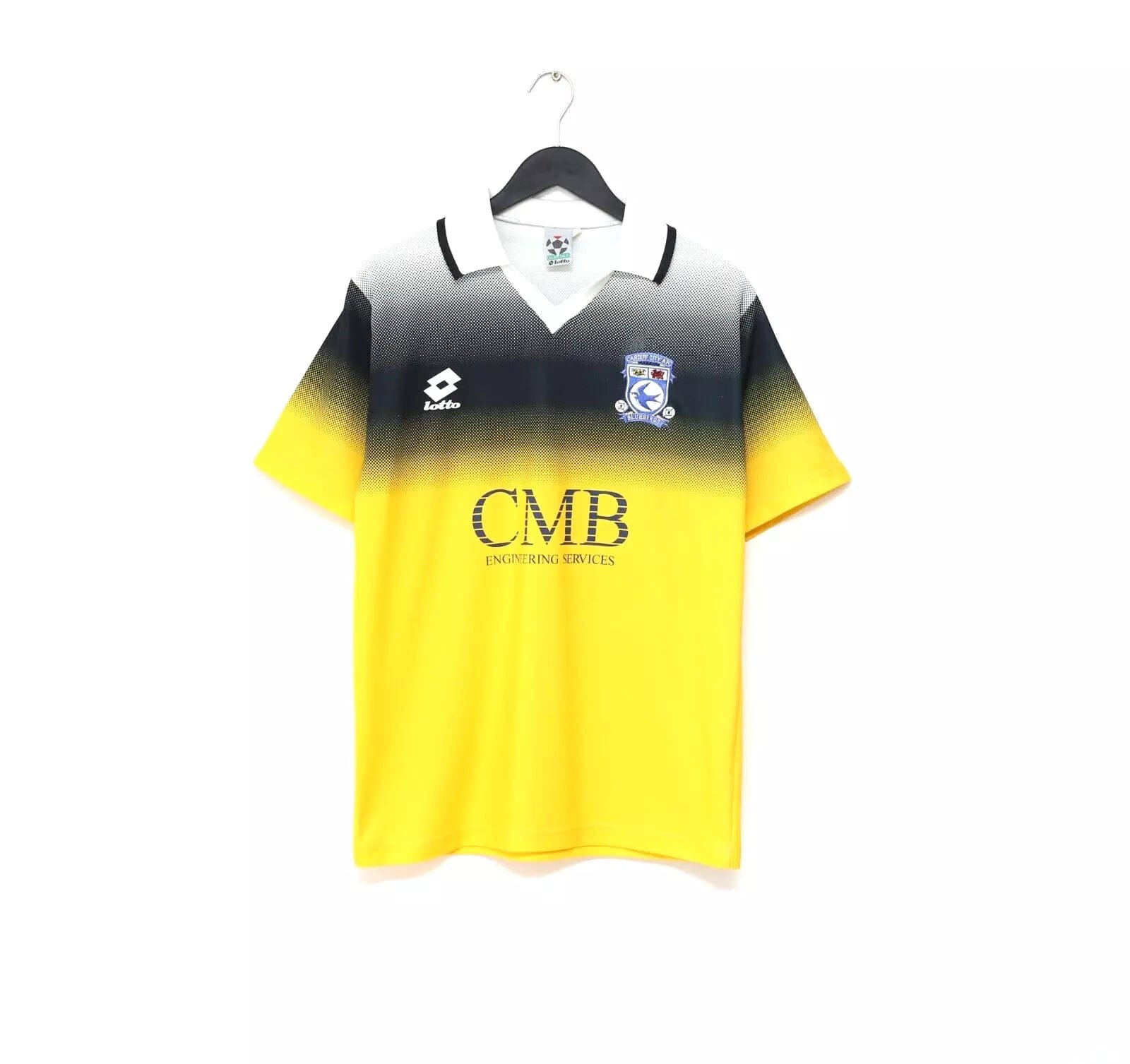 1996/97 CARDIFF CITY Vintage Lotto Away Football Shirt (M)