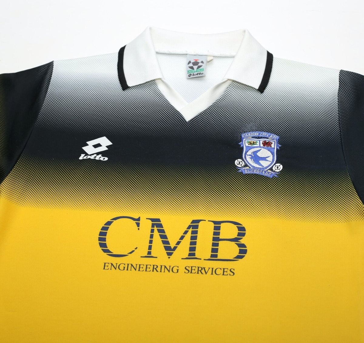 1996/97 CARDIFF CITY Vintage Lotto Away Football Shirt (M)