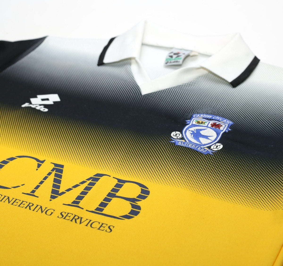 1996/97 CARDIFF CITY Vintage Lotto Away Football Shirt (M)