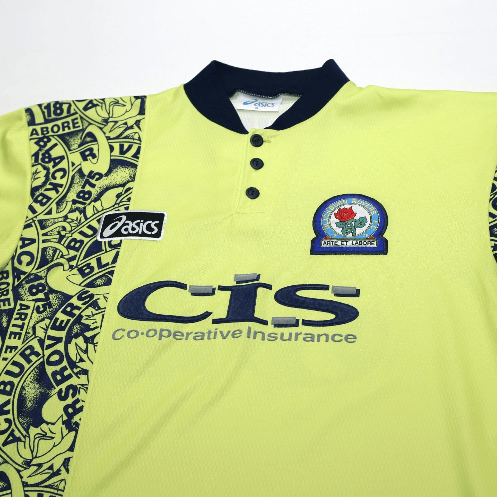 1996/97 Duff #32 Blackburn Rovers Vintage ASICS Away Football Shirt (XL)