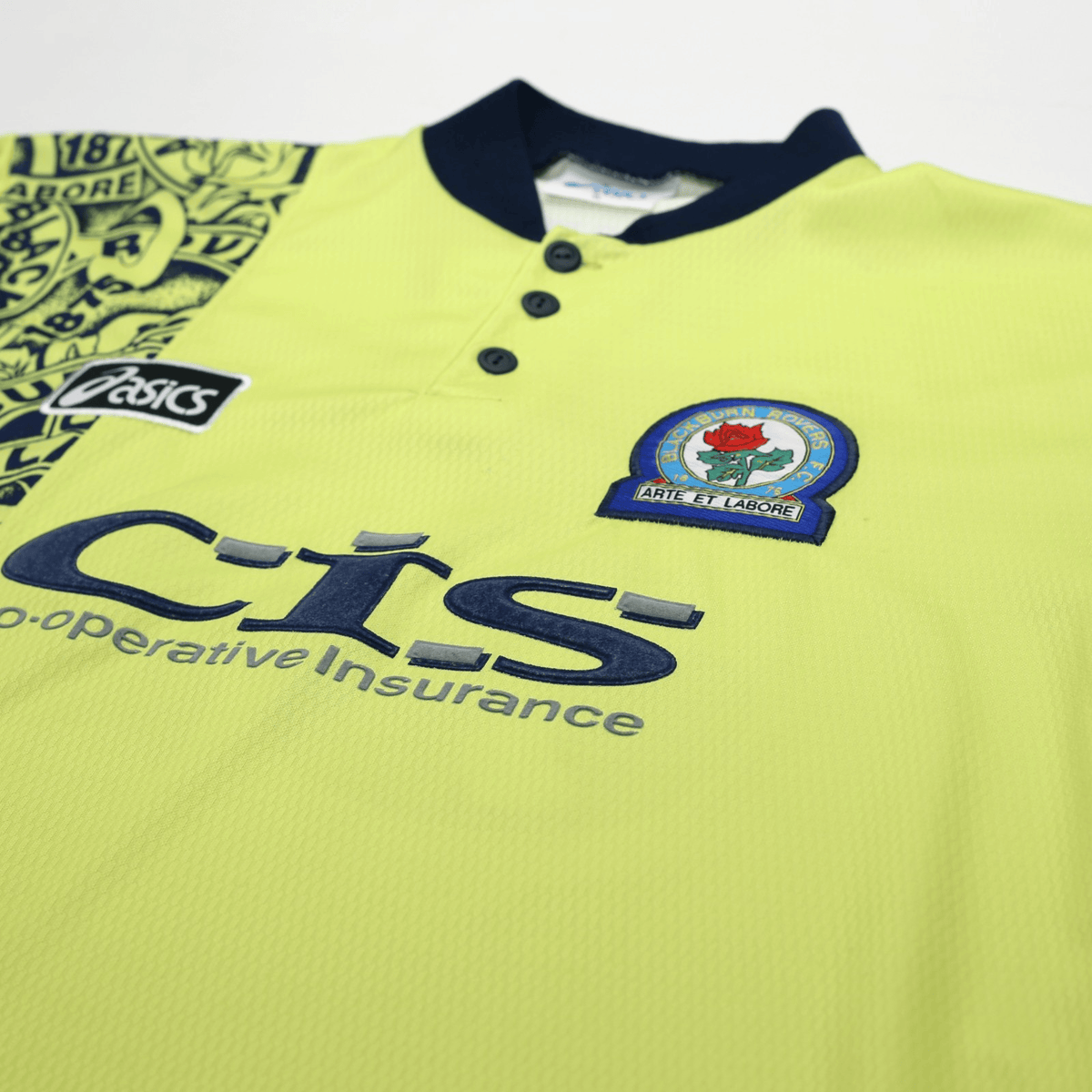 1996/97 Duff #32 Blackburn Rovers Vintage ASICS Away Football Shirt (XL)