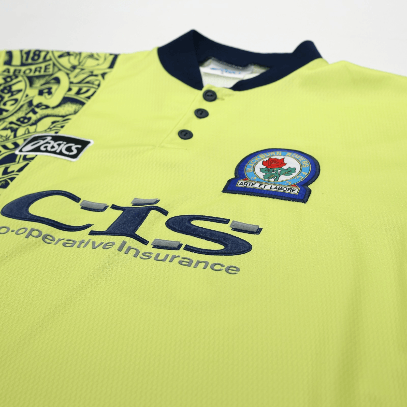 1996/97 Duff #32 Blackburn Rovers Vintage ASICS Away Football Shirt (XL)