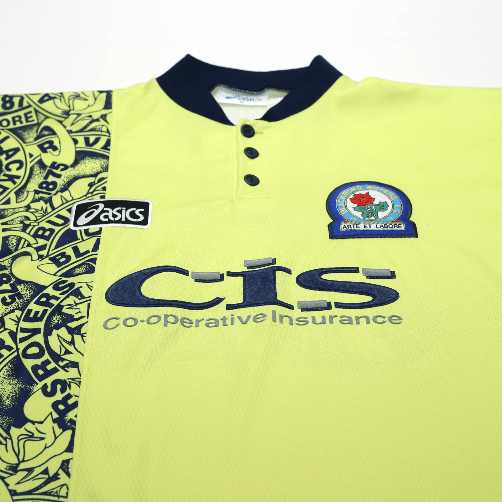 1996/97 Duff #32 Blackburn Rovers Vintage ASICS Away Football Shirt (XL)