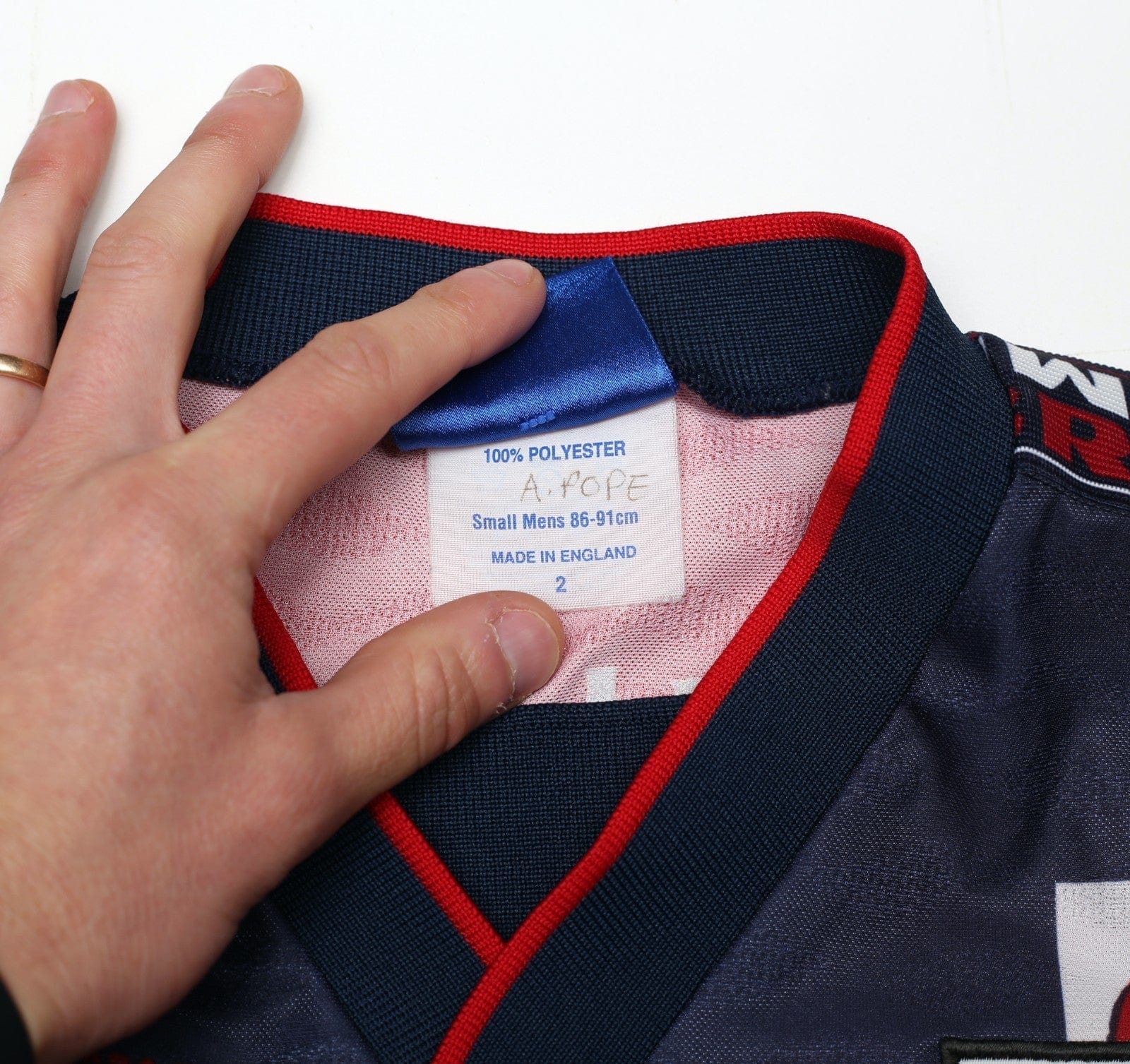 1996/97 ENGLAND Vintage Green Flag Umbro Football Training Shirt Top (S/M)