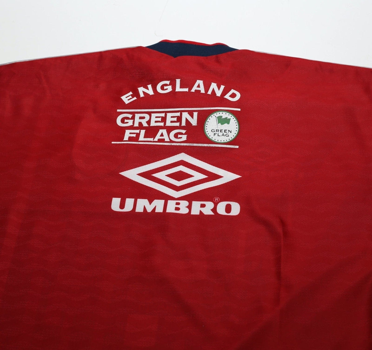 1996/97 ENGLAND Vintage Green Flag Umbro Football Training Shirt Top (S/M)