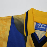 1996/97 Ferguson #9 Everton Vintage Umbro Away Football Shirt (XL)