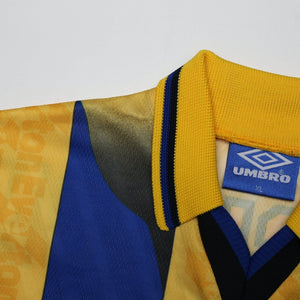 1996/97 Ferguson #9 Everton Vintage Umbro Away Football Shirt (XL)