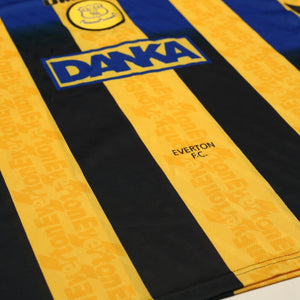 1996/97 Ferguson #9 Everton Vintage Umbro Away Football Shirt (XL)