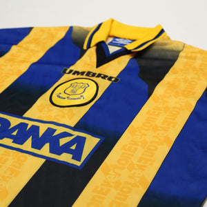1996/97 Ferguson #9 Everton Vintage Umbro Away Football Shirt (XL)