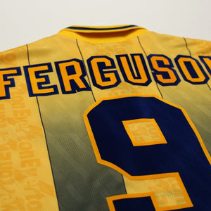 1996/97 Ferguson #9 Everton Vintage Umbro Away Football Shirt (XL)