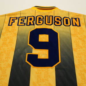 1996/97 Ferguson #9 Everton Vintage Umbro Away Football Shirt (XL)