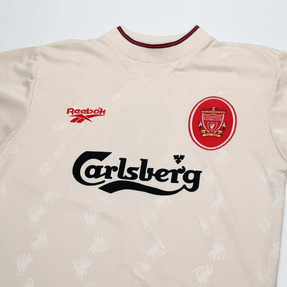 1996/97 Fowler #9 Liverpool Vintage Reebok Away Football Shirt (S) 34/36