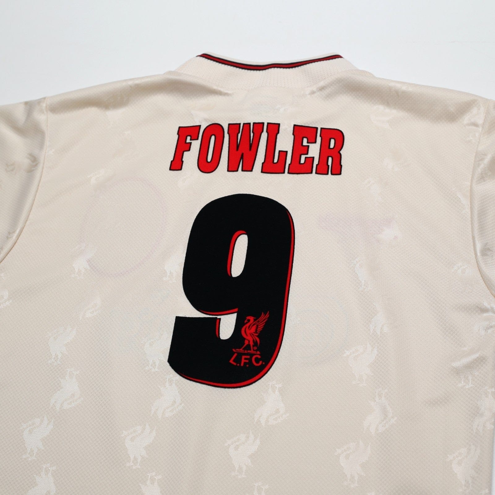 1996/97 Fowler #9 Liverpool Vintage Reebok Away Football Shirt (S