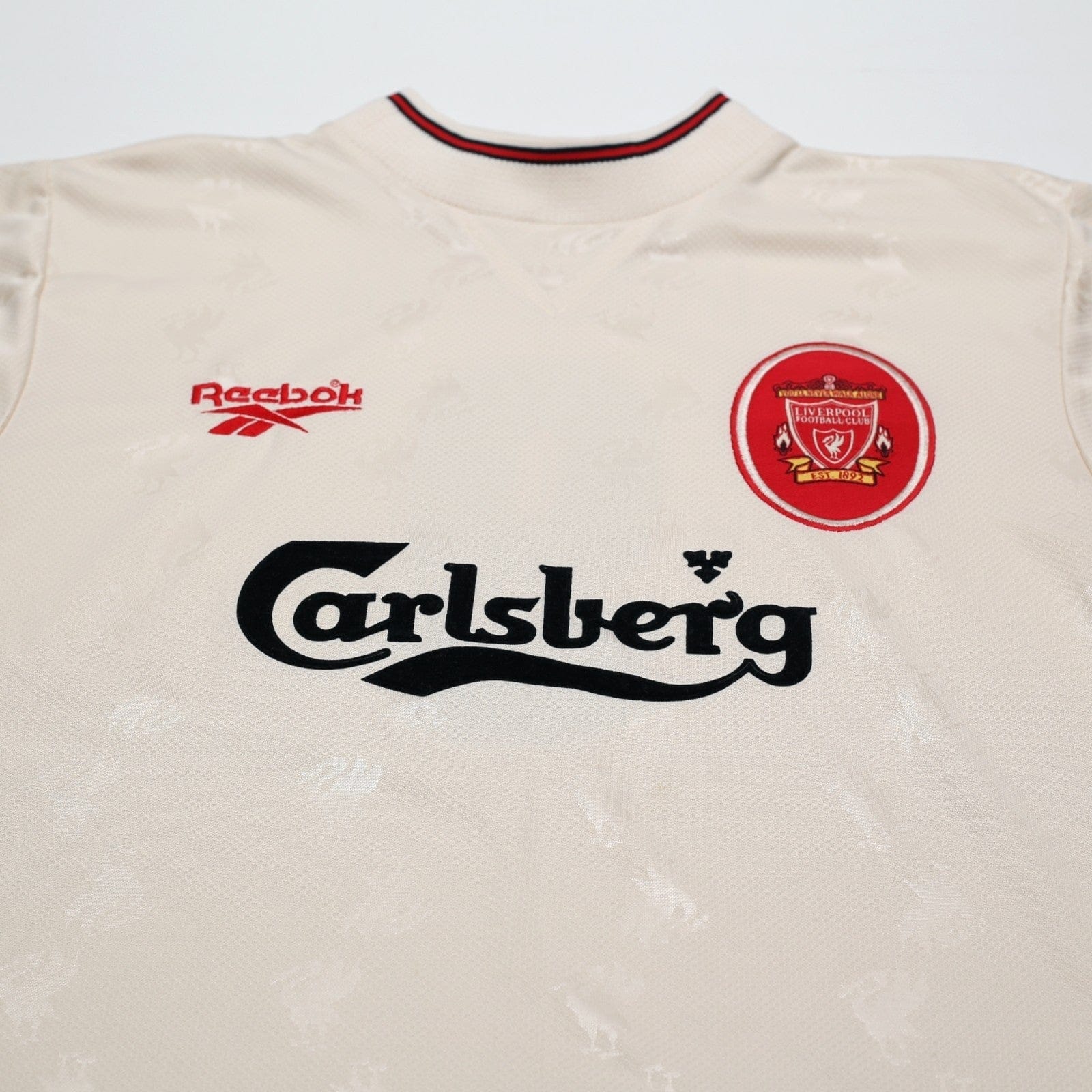 1996/97 Fowler #9 Liverpool Vintage Reebok Away Football Shirt (S) 34/36
