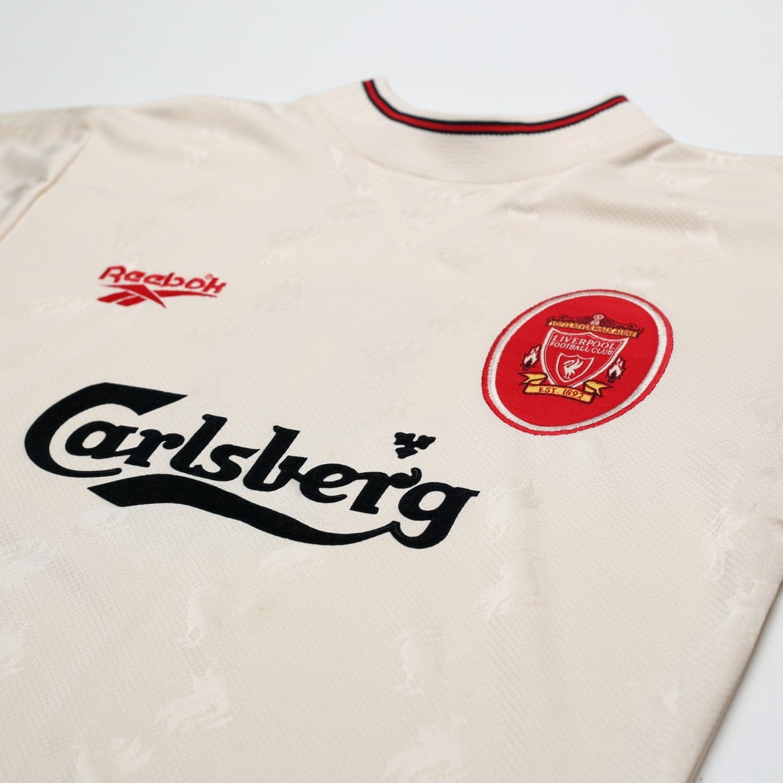 1996/97 Fowler #9 Liverpool Vintage Reebok Away Football Shirt (S) 34/36