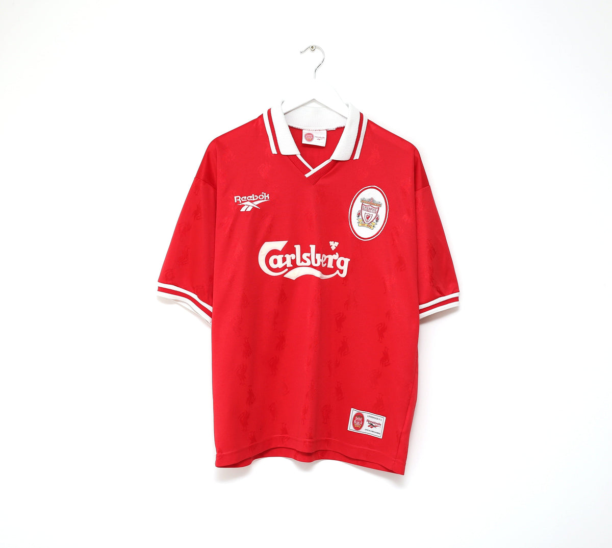 1996/97 FOWLER #9 Liverpool Vintage Reebok Home Football Shirt Jersey (L) 42/44